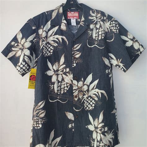 Authentic Hawaiian Shirt Mens Aloha Shirt Maui Tribal Etsy