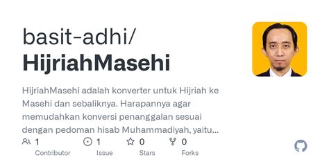 Github Basit Adhihijriahmasehi Hijriahmasehi Adalah Konverter Untuk