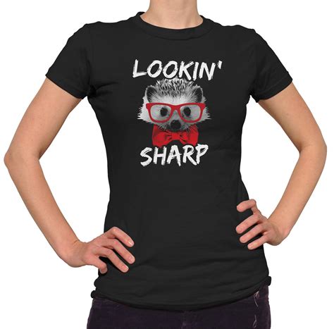 Womens Looking Sharp Hedgehog T Shirt Boredwalk
