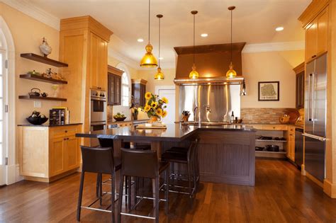 shaped kitchen island breakfast bar