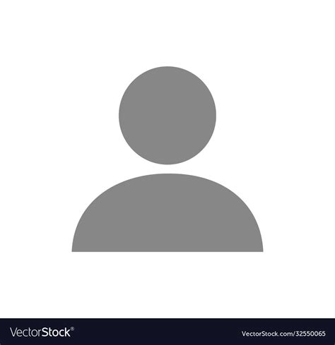 User Profile Grey Icon Web Avatar Employee Vector Image