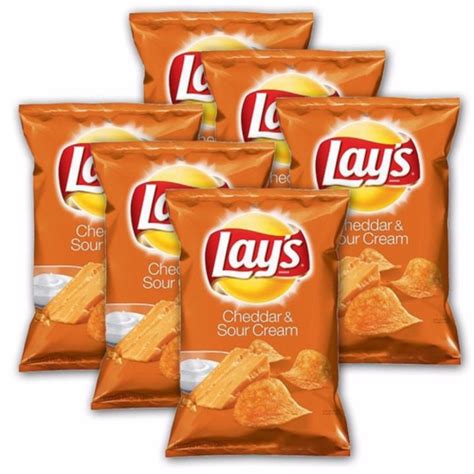 Lays Cheddar And Sour Cream Flavored Potato Chips 6 Pack 1842g Per Pack Lazada Ph