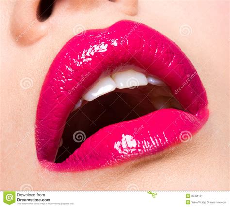 Beautiful Red Lips Stock Image Image Of Closeup Makeup