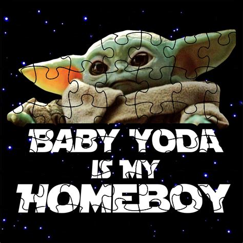 Baby Yoda Is My Homeboy Starwars Jigsaw Puzzle