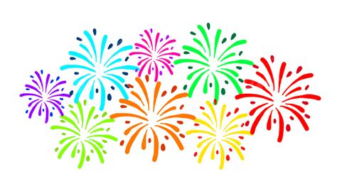 New Year Fireworks Colorful Clip Art New Year Fireworks Clipart Png