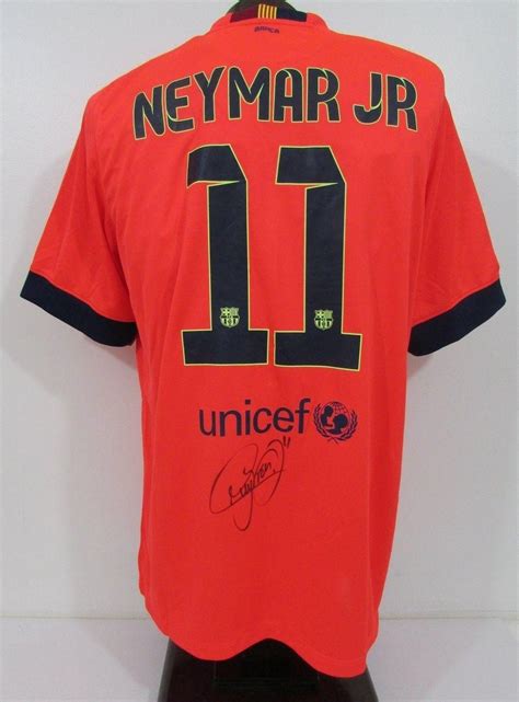 Neymar Autographed Jersey Jr Nike Psa Dna Letter 6a19237