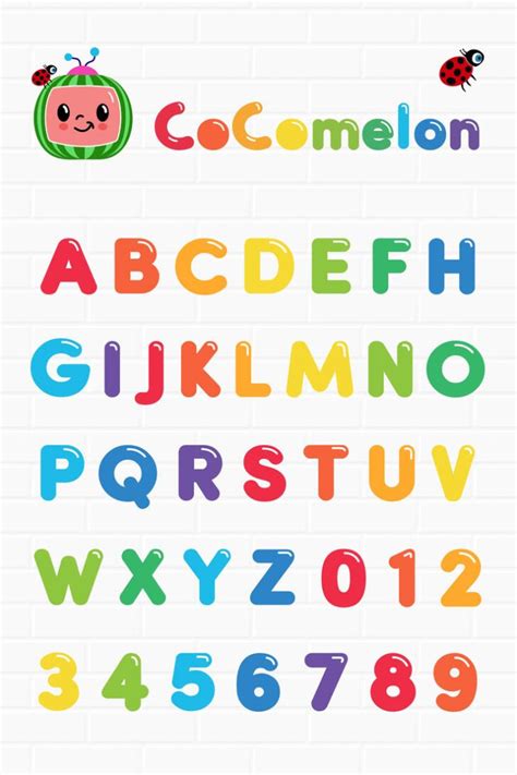 Cocomelon Svg Cocomelon Alphabet Svg Cocomelon Font Svg Etsy In 2021
