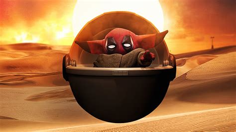 1920x1080 Deadpool Baby Yoda Laptop Full Hd 1080p Hd 4k Wallpapers Images Backgrounds Photos