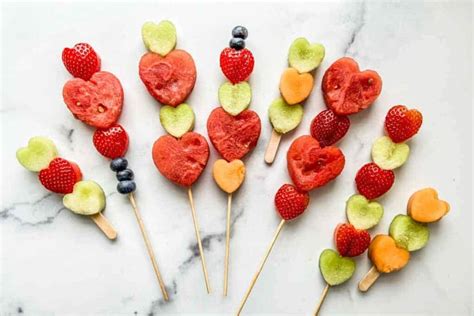 Adorable Heart Fruit Skewers This Healthy Table