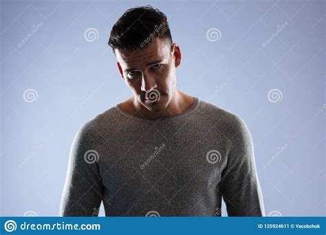 Nice Thoughtful Handsome Man Looking At You Stock Image Image Of