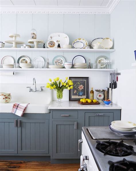 26 Paint Colors That Will Transform Your Kitchen in 2020 | Blue gray