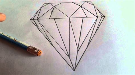 How To Draw A Hard To Draw Looking Diamond But Actually Easy Youtube