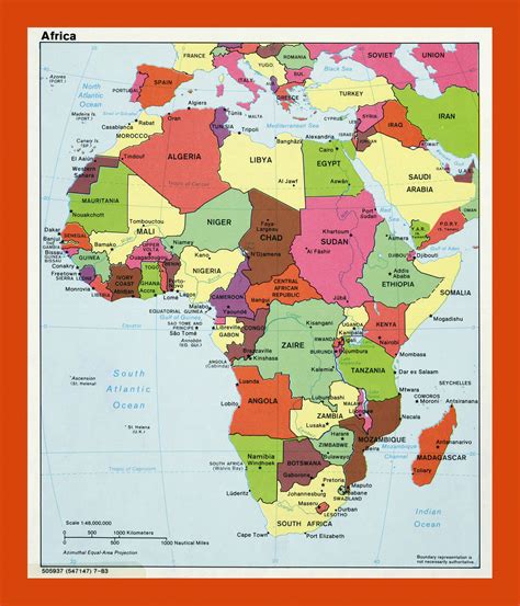 Political Map Of Africa 1983 Maps Of Africa Map Maps Of The