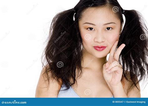Fille Chinoise Image Stock Image Du Adolescents Dessus 805547