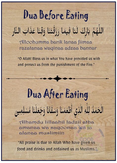 Dua Before And After Eating Furniture And Home Living Home Decor