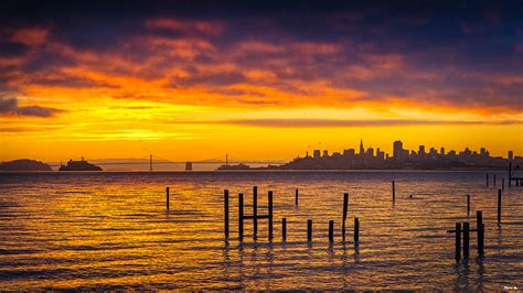San Francisco Bay Sunrise Colors The San Francisco Skyline Flickr