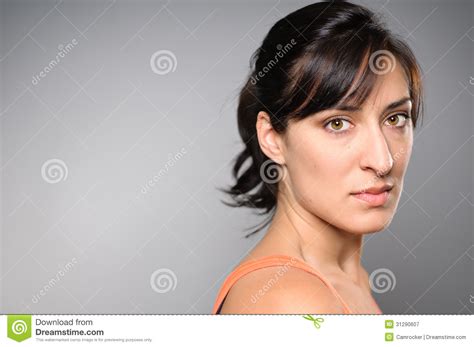 latina woman blank expression portrait stock image image of real beauty 31290607