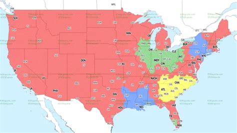 Nfl Week 15 Coverage Map Full Tv Schedule For Cbs Fox Regional