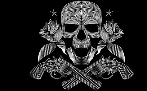 Skull Gangsters Vector Hd 8k Wallpaper