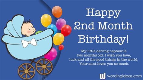 2nd Month Birthday Wishes For Baby Boy Wording Ideas
