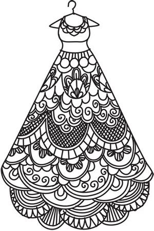 Fashion dresses coloring pages many kids and many adults have a passion for fashion. Coloring Page World: Delicate Dress (Portrait)