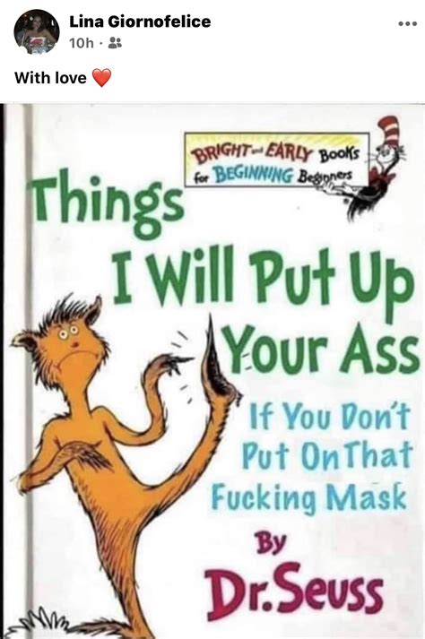 Dr Seuss Things I Will Put Up Your Ass