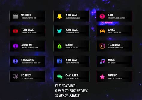 Twitch Panels Free Download By Psychomilla