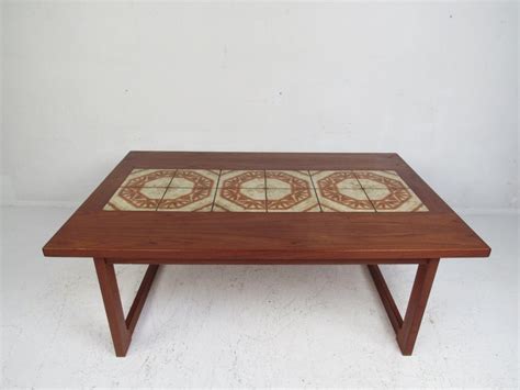 Teak nesting tables by dyrlund, denmark 1960s. Midcentury Danish Dyrlund Tile-Top Coffee Table For Sale ...