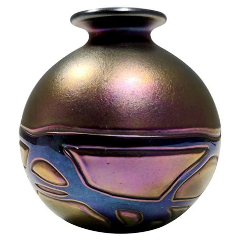 Vintage Opalescent Mdina Glass Vase From Malta For Sale At 1stdibs Malta Glass Mdina Glass