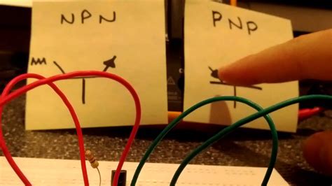 Npn and pnp transistors have very similar schematic symbols. NPN vs. PNP Transistors - YouTube