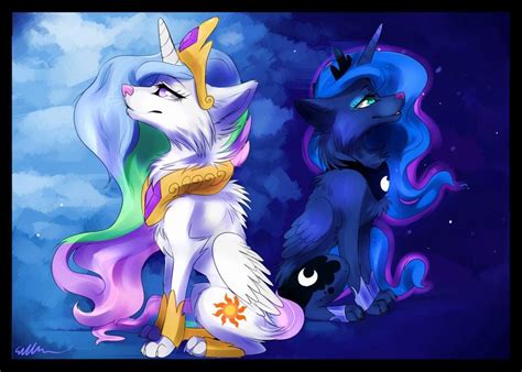 Luna Wolves Pony Drawing Mlp My Little Pony