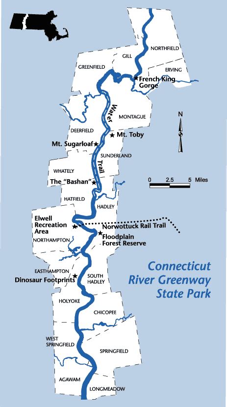 Map Of The Connecticut River Hiking In Map
