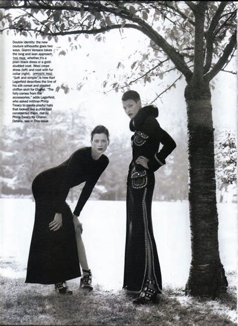 Vogue Magazine Kristen Mcmenamy And Linda Evangelista Photography By