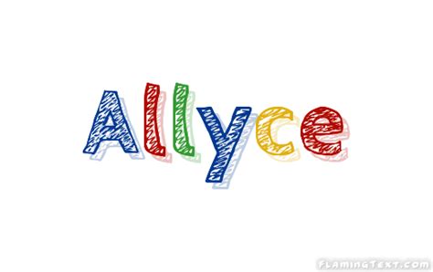 Allyce ロゴ フレーミングテキストからの無料の名前デザインツール