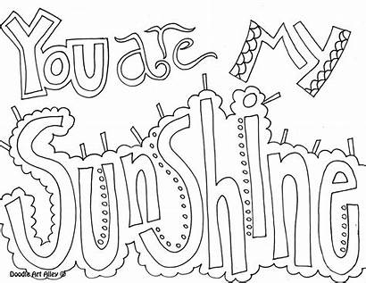 Kindness Coloring Doodle Pages Quote Alley Sunshine