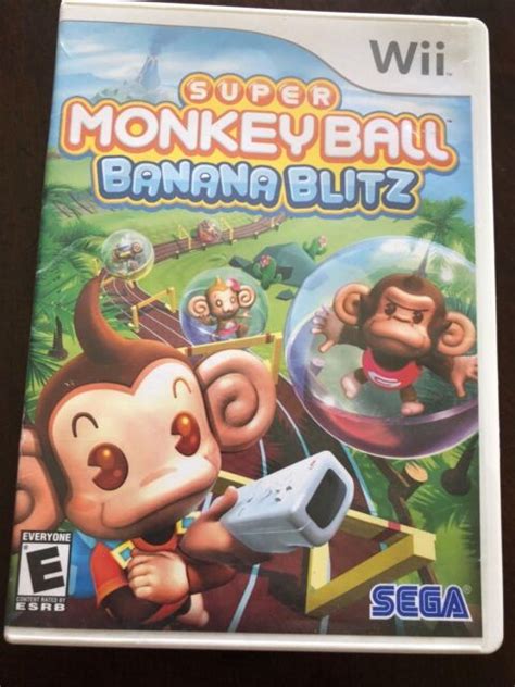 Wii Super Monkey Ball Banana Blitz Sega 100 Complete E Rated Game Ebay
