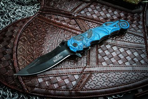 Masters Collection Fantasy Dragon Spring Assisted Knives Item Mc