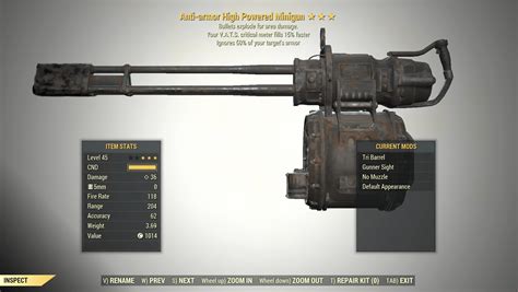 Anti Armor Explosive Minigun 15v Fallout 76 Steam