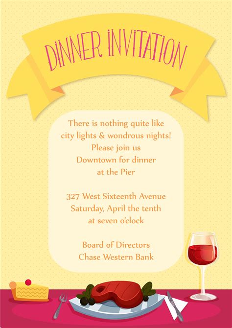 Dinner Invitations Templates