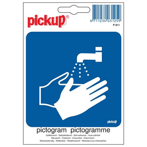 Pictogram Handen Wassen Verplicht 100x100mm P911 Ijzerhandelnl