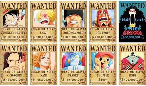 Collectibles Art One Piece Wanted Posters Straw Hat Crew High Quality Luffy Anime Wano