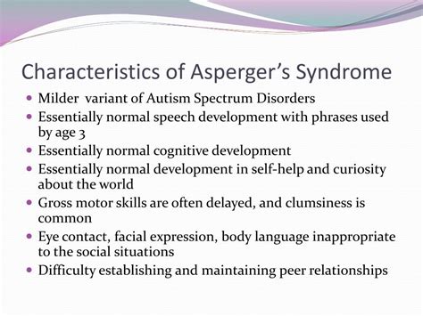 Ppt Aspergers Syndrome Powerpoint Presentation Free Download Id2268847