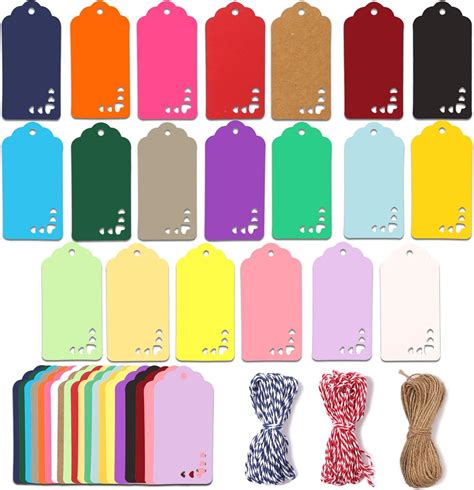 200 Pcs T Tags 20 Colors T Tags With String Tags