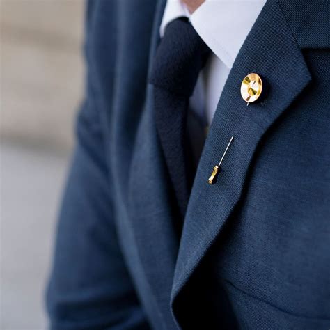 Alvar Gold Lapel Pin Suit Accessories Suit Fashion Lapel Pins