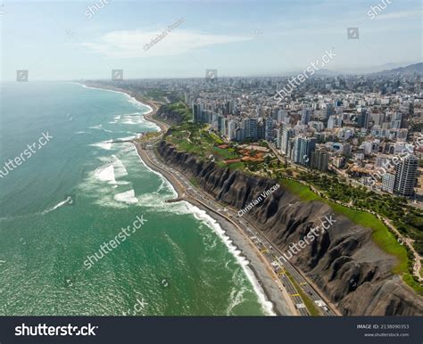 Lima Peru Aerial View Miraflores Town Stock Photo 2138090353 Shutterstock