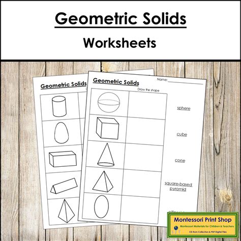 Geometric Solids Worksheets Primary Geometry Made By Teachers