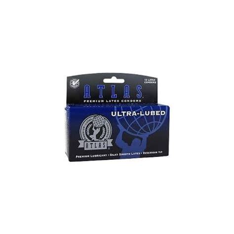 atlas premium latex condoms ultra lubed reservoir tip 12 each