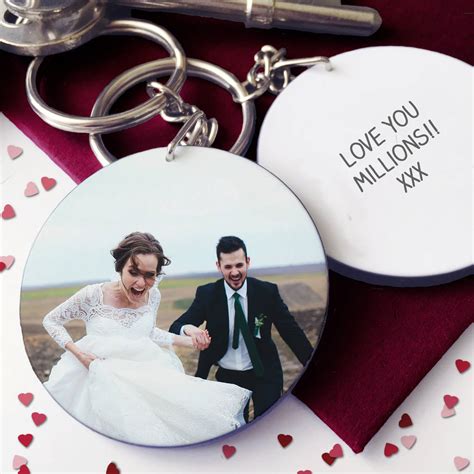 Personalised Valentine Photo Keyring By Chips And Sprinkles