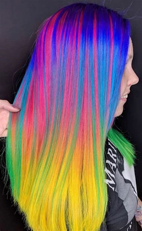 rainbow hair multi colored hair artofit