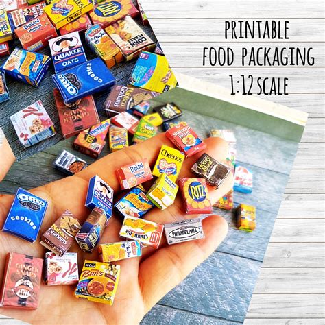 Dollhouse Miniatures Printable Food Packaging Vintage Grocery Etsy Canada